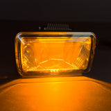 Ford Super Duty 17-21 Ultra Bright 2-Function White LED Fog Lights w/ Amber Turn Signals (Replaces Factory Fog Lights) - Smoked Black