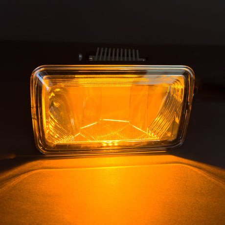 Ford Super Duty 17-21 Ultra Bright 2-Function White LED Fog Lights w/ Amber Turn Signals (Replaces Factory Fog Lights) - Smoked Black