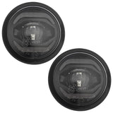 GMC Sierra & Chevy Silverado 15-19 Ultra Bright 2-Function White LED Driving Fog Lights (Fog Lights, DRL) - Smoked Lens