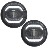 GMC Sierra & Chevy Silverado 15-19 Ultra Bright 2-Function White LED Driving Fog Lights (Fog Lights, DRL) - Smoked Lens