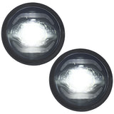 GMC Sierra & Chevy Silverado 15-19 Ultra Bright 2-Function White LED Driving Fog Lights (Fog Lights, DRL) - Smoked Lens