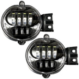 Dodge RAM 1500 02-08 Ultra Bright White LED Fog Lights 2-Pc Kit (Replaces Factory Fog Lights) - Smoked Lens
