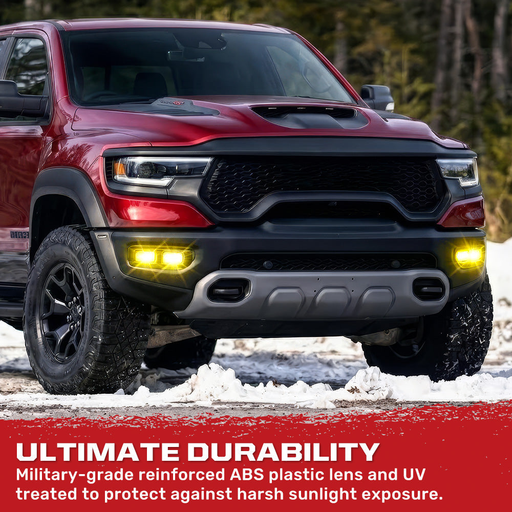 Dodge 19-22 RAM 1500, 2500, 3500 (Does Not Fit Classic Models) Ultra High Power LED & DRL Fog Lights - Multiple Colors
