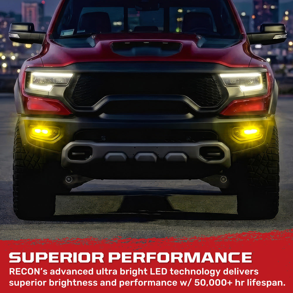 Dodge 19-22 RAM 1500, 2500, 3500 (Does Not Fit Classic Models) Ultra High Power LED & DRL Fog Lights - Multiple Colors