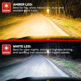 Universal 32" Heavy Duty Low Profile Slim Aluminum Ultra Bright 200W Dual Color Amber/White Flood Spot Combo LED Light Bar