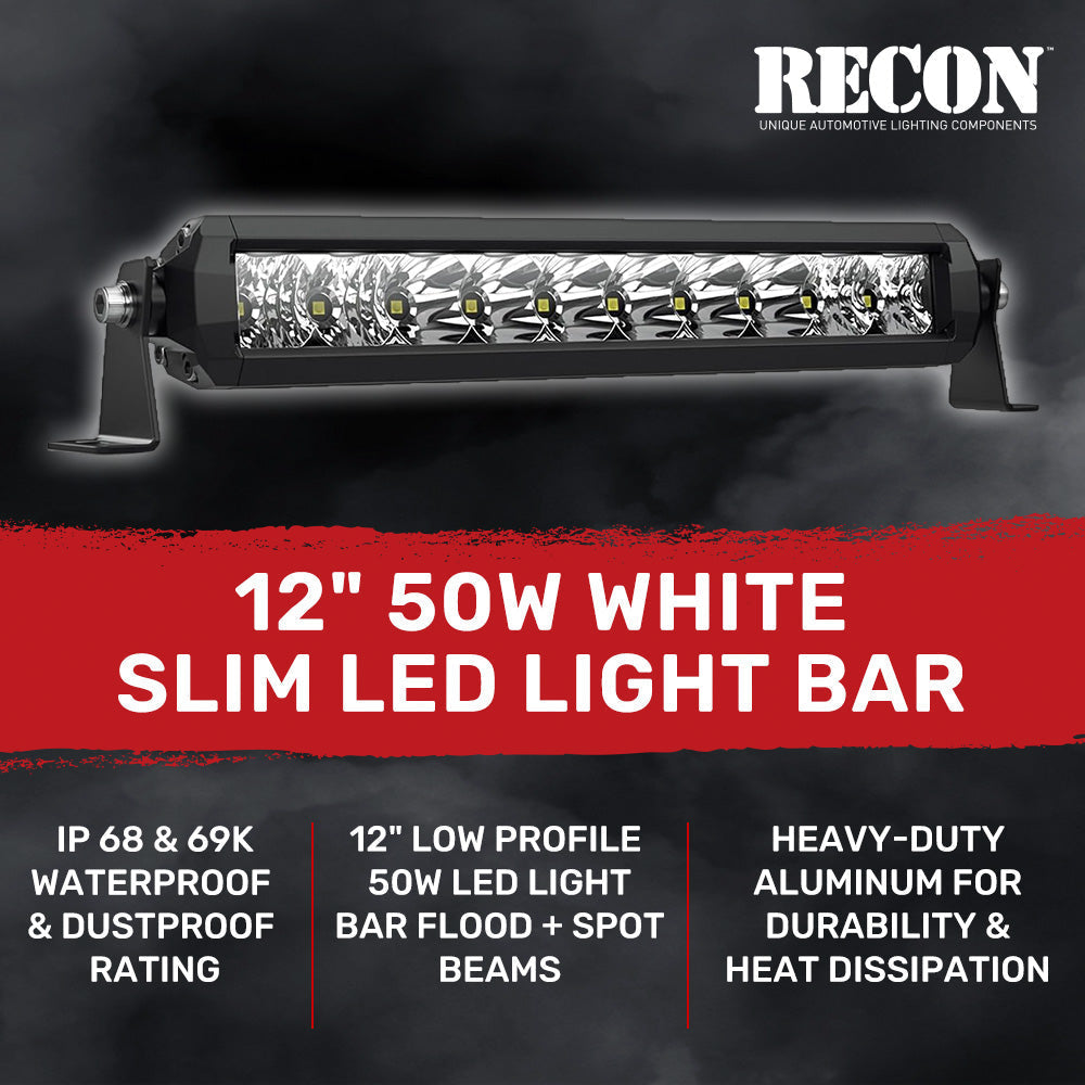 Universal 12" Heavy Duty Aluminum Ultra Bright 50W Flood Spot Combo LED Light Bar - Multiple Colors RECON Universal 12" Heavy Duty Aluminum Ultra Bright 50W Flood Spot Combo LED Light Bar - Multiple Colors Universal 12" Heavy Duty Aluminum Ultra Bright 50W Flood Spot Combo LED Light Bar - Multiple Colors Universal 12" Heavy Duty Aluminum Ultra Bright 50W Flood Spot Combo LED Light Bar - Multiple Colors Universal 12" Heavy Duty Aluminum Ultra Bright 50W Flood Spot Combo LED Light Bar - Multiple Colors