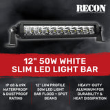 Universal 12" Heavy Duty Aluminum Ultra Bright 50W Flood Spot Combo LED Light Bar - Multiple Colors RECON Universal 12" Heavy Duty Aluminum Ultra Bright 50W Flood Spot Combo LED Light Bar - Multiple Colors Universal 12" Heavy Duty Aluminum Ultra Bright 50W Flood Spot Combo LED Light Bar - Multiple Colors Universal 12" Heavy Duty Aluminum Ultra Bright 50W Flood Spot Combo LED Light Bar - Multiple Colors Universal 12" Heavy Duty Aluminum Ultra Bright 50W Flood Spot Combo LED Light Bar - Multiple Colors