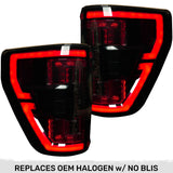 Ford F150 21-23 Ultra Bright OLED Tail Lights (Replaces Factory Halogen Tail Lights w/ NO BLIS) - Smoked Lens
