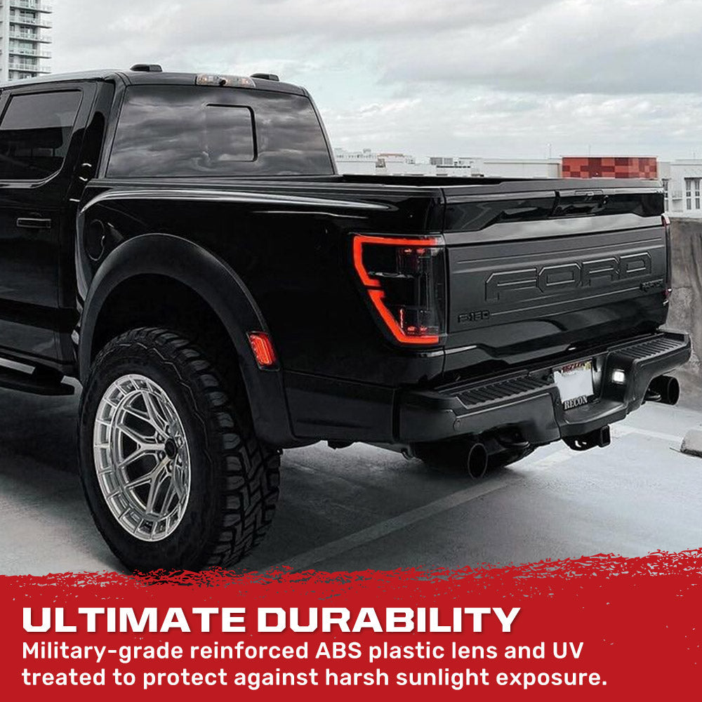 Ford F150 21-23 Ultra Bright OLED Tail Lights w/ Startup Light Sequence (Replaces Factory Halogen Tail Lights w/ BLIS Only) - Multiple Lens