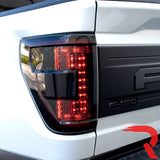 Ford F150 21-23 Ultra Bright OLED Tail Lights w/ Startup Light Sequence (Replaces Factory Halogen Tail Lights w/ BLIS Only) - Multiple Lens