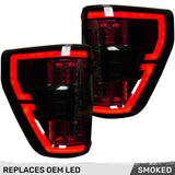 Ford F150 & Raptor 21-23 Ultra Bright OLED Tail Lights w/ Startup Light Sequence  (Replaces Factory LED Tail Lights w/ BLIS Only) - Multiple Lens