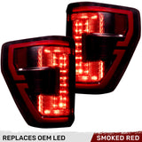 Ford F150 & Raptor 21-23 Ultra Bright OLED Tail Lights w/ Startup Light Sequence  (Replaces Factory LED Tail Lights w/ BLIS Only) - Multiple Lens