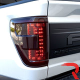 Ford F150 & Raptor 21-23 Ultra Bright OLED Tail Lights w/ Startup Light Sequence  (Replaces Factory LED Tail Lights w/ BLIS Only) - Multiple Lens