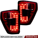 Ford F150 21-23 Ultra Bright OLED Tail Lights w/ Startup Light Sequence (Replaces Factory Halogen Tail Lights w/ BLIS Only) - Multiple Lens