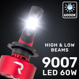 9007 12V Ultra High-Power 60-Watt LED Headlight Bulbs (Hi & Low Beams) 6000K Color RECON 9007 12V Ultra High-Power 60-Watt LED Headlight Bulbs (Hi & Low Beams) 6000K Color 9007 12V Ultra High-Power 60-Watt LED Headlight Bulbs (Hi & Low Beams) 6000K Color 9007 12V Ultra High-Power 60-Watt LED Headlight Bulbs (Hi & Low Beams) 6000K Color 9007 12V Ultra High-Power 60-Watt LED Headlight Bulbs (Hi & Low Beams) 6000K Color