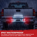Chevy Silverado & GMC Sierra 07-13  Ultra Bright White LED License Plate Illumination w/ Rear Red C Shaped Accent Lights