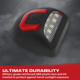 Chevy Silverado & GMC Sierra 07-13  Ultra Bright White LED License Plate Illumination w/ Rear Red C Shaped Accent Lights