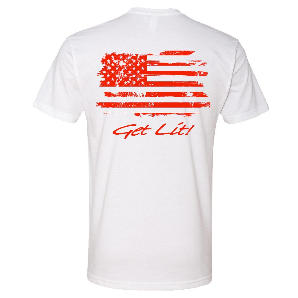 Short Sleeve | R-Logo with Flag on a White T-Shirt RECON Short Sleeve | R-Logo with Flag on a White T-Shirt Short Sleeve | R-Logo with Flag on a White T-Shirt Short Sleeve | R-Logo with Flag on a White T-Shirt Short Sleeve | R-Logo with Flag on a White T-Shirt