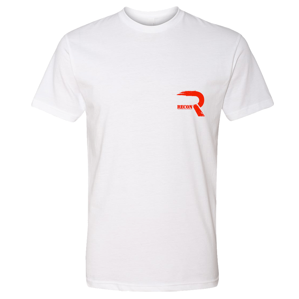 Short Sleeve | R-Logo with Flag on a White T-Shirt RECON Short Sleeve | R-Logo with Flag on a White T-Shirt Short Sleeve | R-Logo with Flag on a White T-Shirt Short Sleeve | R-Logo with Flag on a White T-Shirt Short Sleeve | R-Logo with Flag on a White T-Shirt