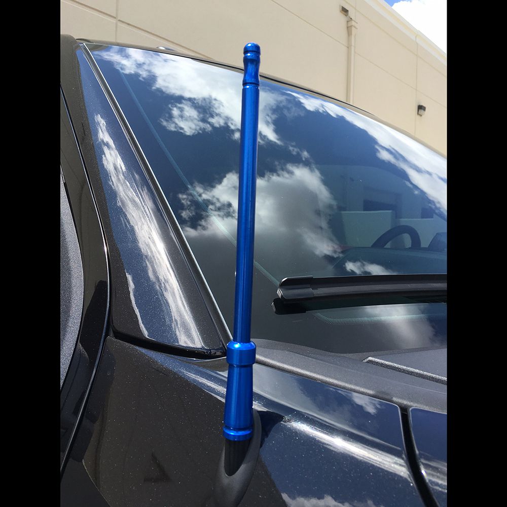 Aluminum 8" Antenna (Fits OEM Factory Threaded Antenna) Orange & Green
