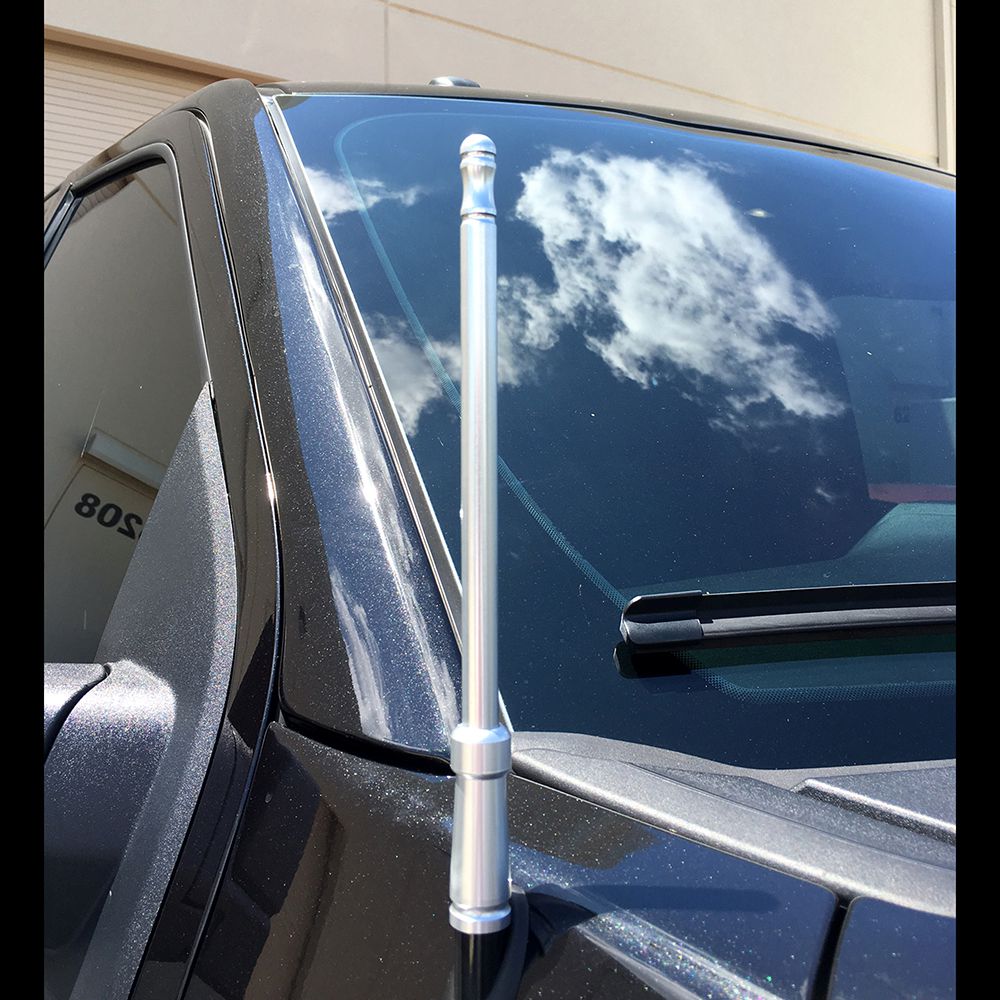 Aluminum 8" Antenna (Fits OEM Factory Threaded Antenna) Orange & Green