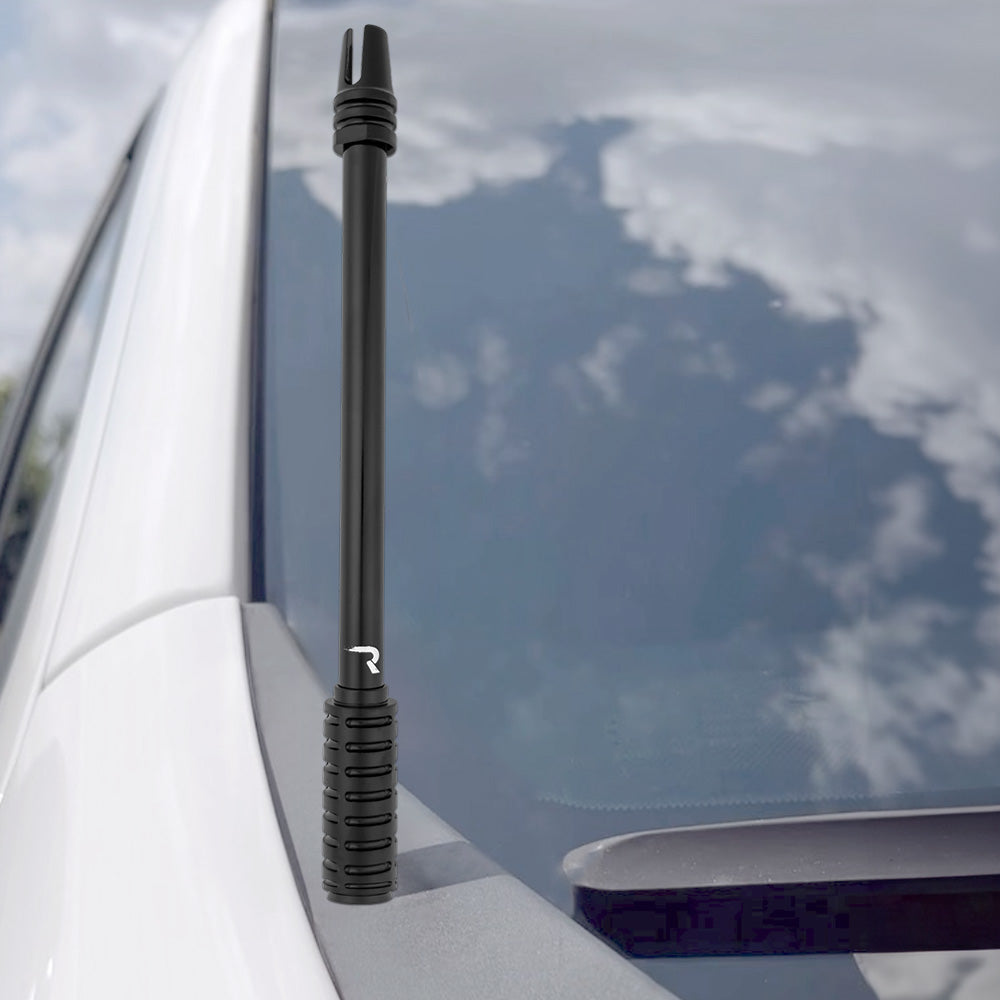 AR-15 Rifle Barrel 10" Aluminum Truck Antenna with 3-Pronged Threaded Flash Hider Barrel Tip (Antenna Fits OEM Factory Threaded Antenna Base) Multiple Colors