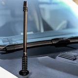 AR-15 Rifle Barrel 10" Aluminum Truck Antenna with 3-Pronged Threaded Flash Hider Barrel Tip (Antenna Fits OEM Factory Threaded Antenna Base) Multiple Colors