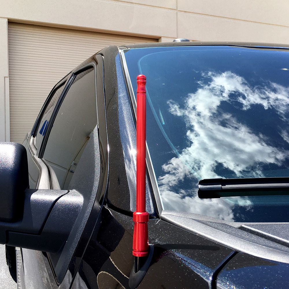 Aluminum 8" Antenna (Fits OEM Factory Threaded Antenna) Garnet & Gold