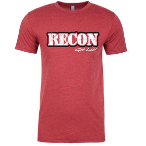 RECON Red Shirt with White Rock Black Outline RECON RECON Red Shirt with White Rock Black Outline RECON Red Shirt with White Rock Black Outline RECON Red Shirt with White Rock Black Outline RECON Red Shirt with White Rock Black Outline