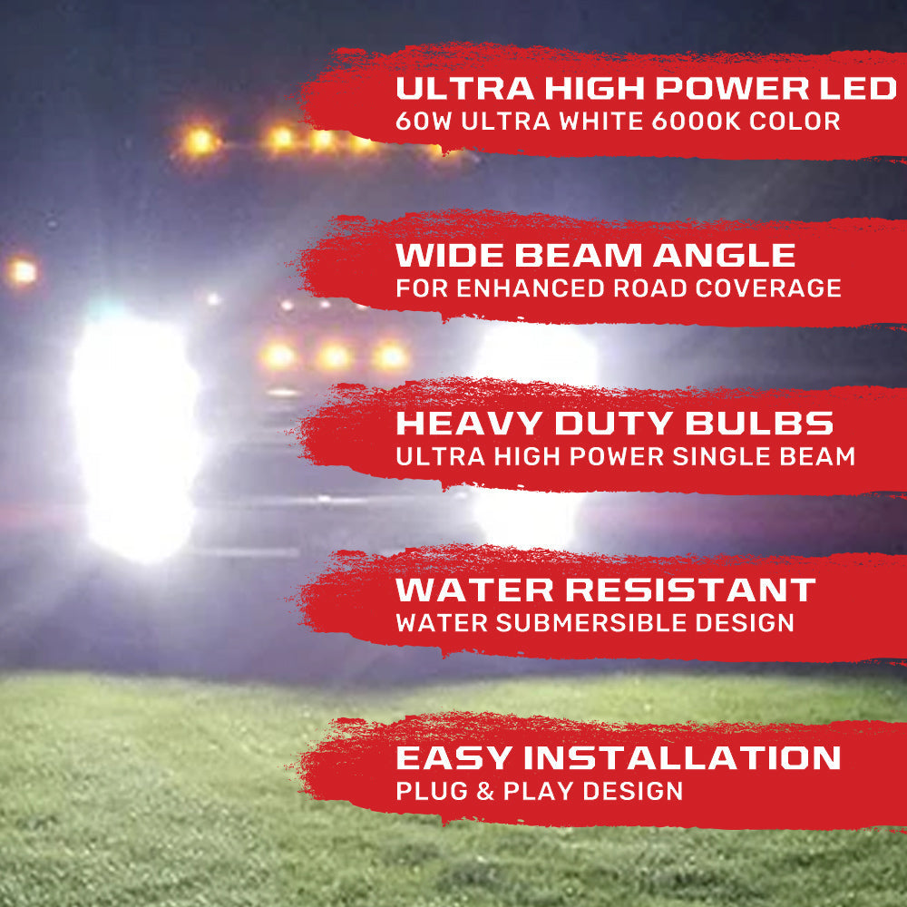 H7 12V Ultra High-Power 60-Watt LED Headlight Bulbs (Single Beam) 6000K Color RECON H7 12V Ultra High-Power 60-Watt LED Headlight Bulbs (Single Beam) 6000K Color H7 12V Ultra High-Power 60-Watt LED Headlight Bulbs (Single Beam) 6000K Color H7 12V Ultra High-Power 60-Watt LED Headlight Bulbs (Single Beam) 6000K Color H7 12V Ultra High-Power 60-Watt LED Headlight Bulbs (Single Beam) 6000K Color