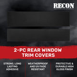 Chevy Silverado & GMC Sierra 1500 19-26 Protective 2-Pc Rear Sliding Window Trim - High Gloss Black RECON Chevy Silverado & GMC Sierra 1500 19-26 Protective 2-Pc Rear Sliding Window Trim - High Gloss Black Chevy Silverado & GMC Sierra 1500 19-26 Protective 2-Pc Rear Sliding Window Trim - High Gloss Black Chevy Silverado & GMC Sierra 1500 19-26 Protective 2-Pc Rear Sliding Window Trim - High Gloss Black Chevy Silverado & GMC Sierra 1500 19-26 Protective 2-Pc Rear Sliding Window Trim - High Gloss Black