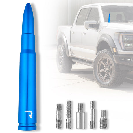.50 Cal Bullet Antenna (Fits OEM Factory Threaded Antenna) Multiple Colors