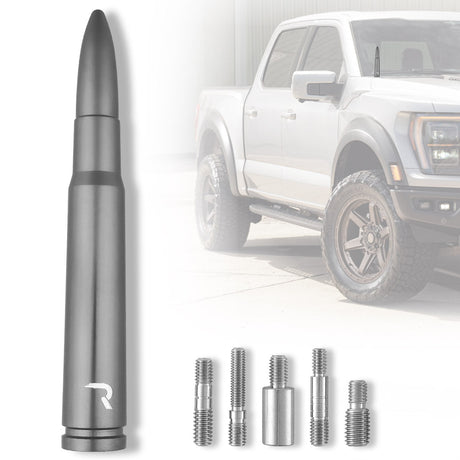 .50 Cal Bullet Antenna (Fits OEM Factory Threaded Antenna) Multiple Colors