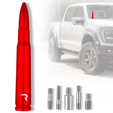 .50 Cal Bullet Antenna (Fits OEM Factory Threaded Antenna) Multiple Colors