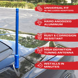Aluminum 8" Antenna Mast (Fits OEM Factory Threaded Antenna) Multiple Colors