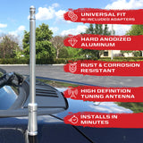 Aluminum 8" Antenna Mast (Fits OEM Factory Threaded Antenna) Multiple Colors