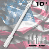 AR-15 Rifle Barrel 10" Aluminum Truck Antenna with 3-Pronged Threaded Flash Hider Barrel Tip (Antenna Fits OEM Factory Threaded Antenna Base) Multiple Colors