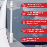AR-15 Rifle Barrel 10" Aluminum Truck Antenna with 3-Pronged Threaded Flash Hider Barrel Tip (Antenna Fits OEM Factory Threaded Antenna Base) Multiple Colors