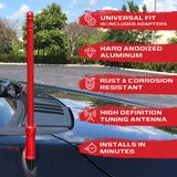 Aluminum 8" Antenna Mast (Fits OEM Factory Threaded Antenna) Multiple Colors