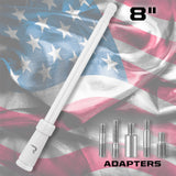 Aluminum 8" Antenna Mast (Fits OEM Factory Threaded Antenna) Multiple Colors