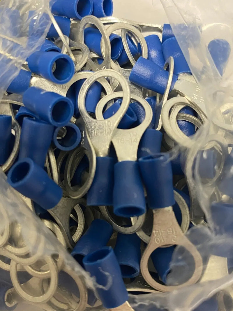 Blue 16-14 Gauge Wire Ring Terminals Vinyl Connectors Eyelet - YOU CHOOSE SIZE - Unbranded