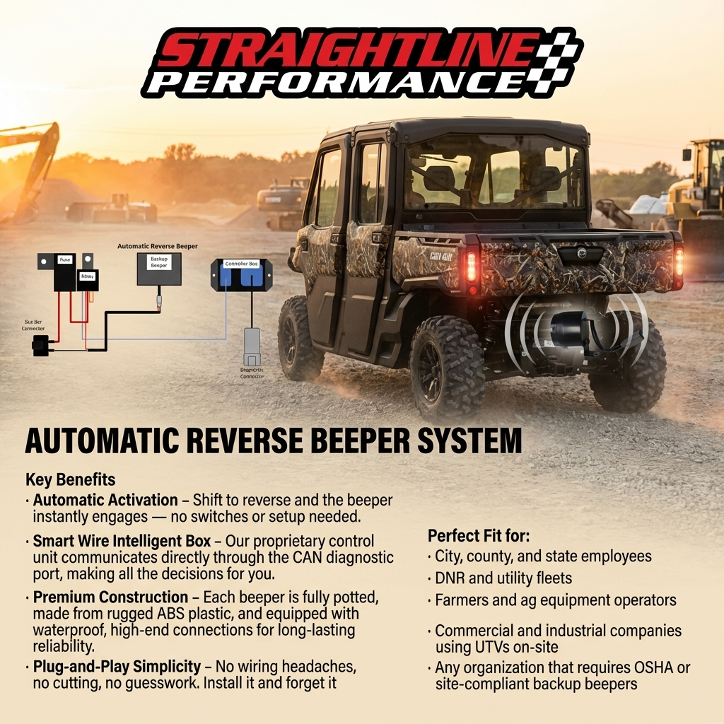 Straightline Performance SmartWire Backup Beeper Kit for Can-Am Defender