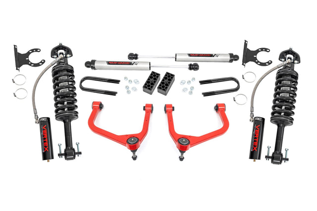 3.5 Inch Lift Kit Vertex/V2 Rear Mono Leaf Red Chevy Silverado 1500 (25-26) Rough Country