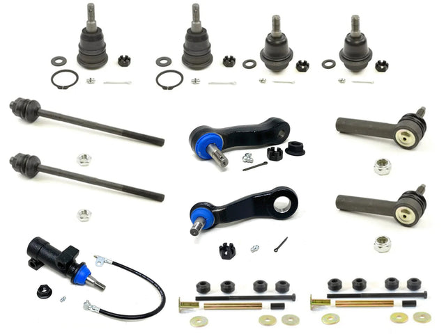 Forged Diesel 13 Piece Tie Rod Ball Joint Idler Pitman Arm Kit, 2001-2010 GM 6.6L Duramax LB7 LLY LBZ LMM Forged Diesel