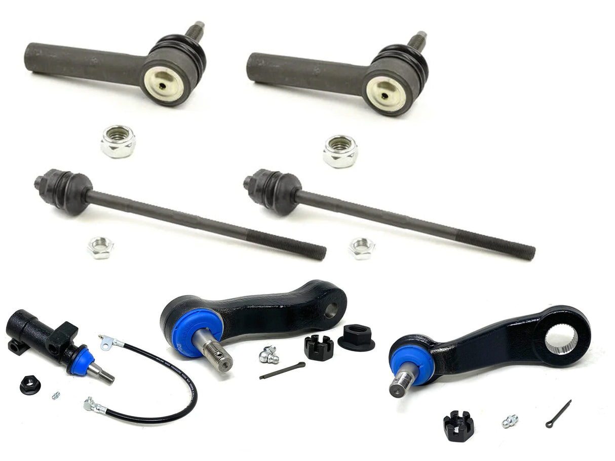 Forged Diesel 7 Piece Tie Rod Idler Pitman Arm Steering Kit, 2001-2010 GM 6.6L Duramax LB7 LLY LBZ LMM Forged Diesel