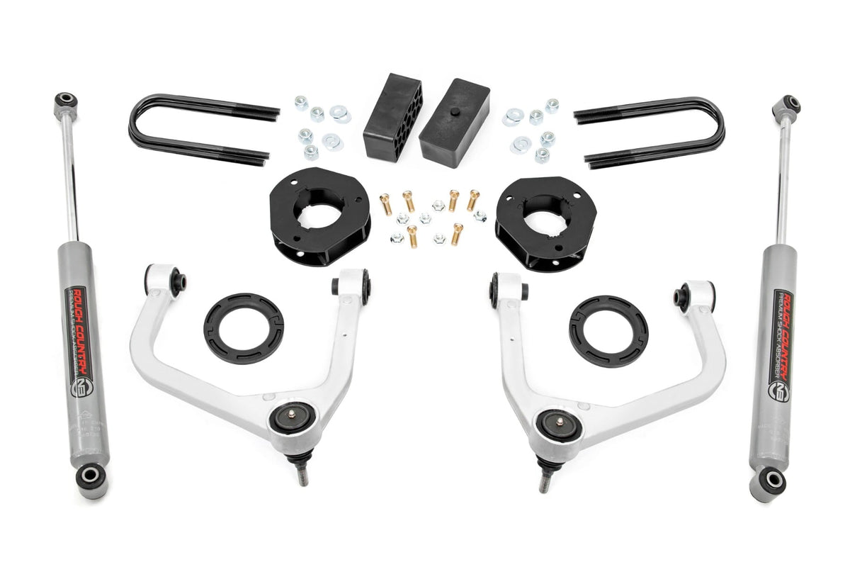 3.5 Inch Lift Kit Mono Leaf Rear GMC Sierra 1500 2WD/4WD (2019-2024) Rough Country