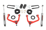3.5 Inch Lift Kit Mono Leaf Rear Red GMC Sierra 1500 2WD/4WD (2019-2024) Rough Country