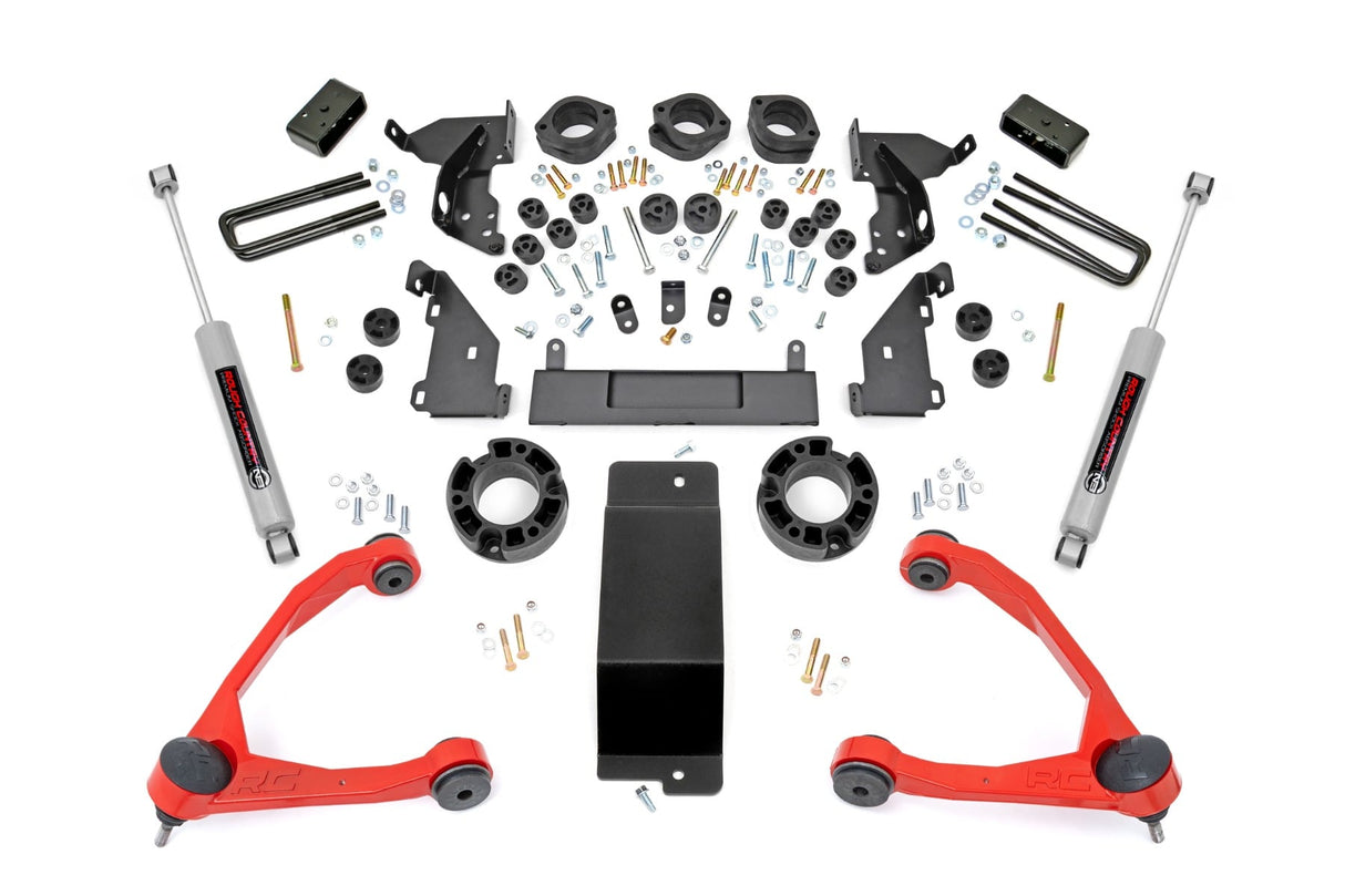 4.75 Inch Lift Kit Red UCA Combo Silverado/Sierra 1500 (14-15) Rough Country