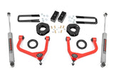 3.5 Inch Lift Kit Red Chevy Silverado 1500 2WD/4WD (2019-2024) Rough Country