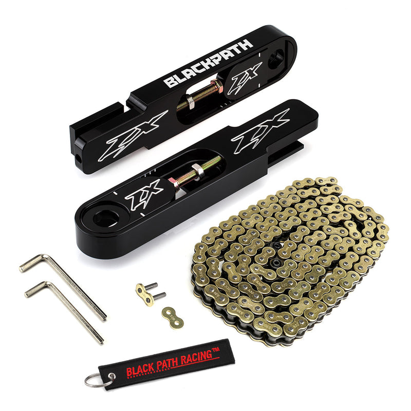 2000-2005 Kawasaki Ninja ZX-12R 5-9" Swingarm Extensions with Chain
